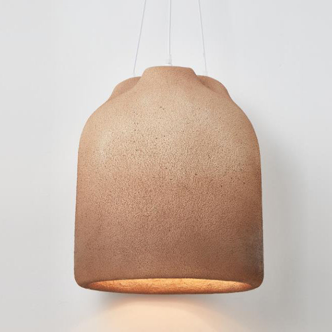 Contemporary Industrial High Density EPS Cylinder Jar Handmade 3- Light Pendant Light For Dining Room