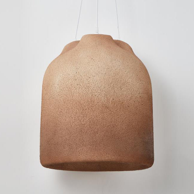 Contemporary Industrial High Density EPS Cylinder Jar Handmade 3- Light Pendant Light For Dining Room