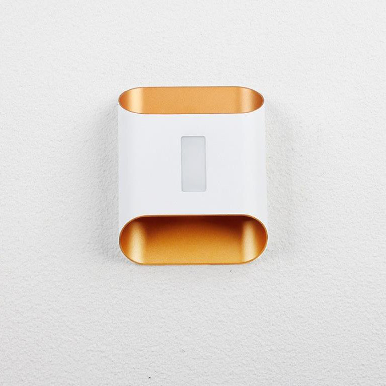 Applique Murale Étanche en Aluminium LED Carré Géométrique de Simplicité Moderne Pour Jardin 