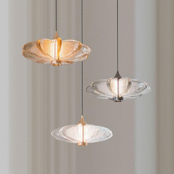 Suspension LED en acier au carbone avec abat-jour en acrylique à carreaux créatifs contemporains pour salon 