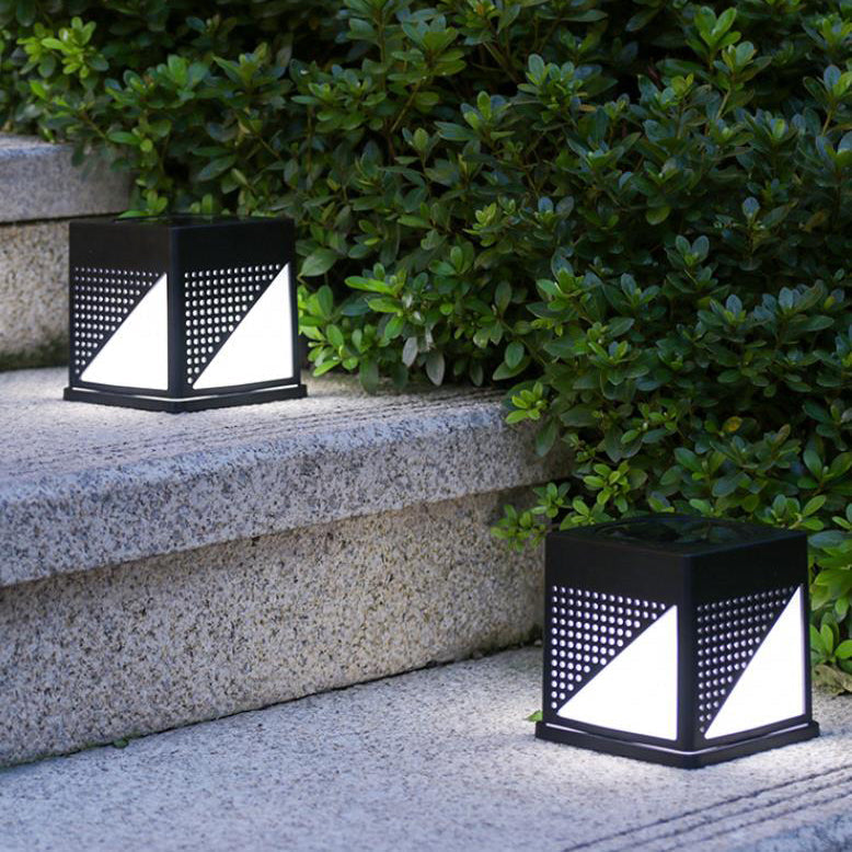 モダンミニマリストソーラー防水スクエアABS PC LEDグラウンドプラグ屋外ライトガーデン用 