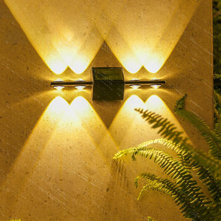 Applique Murale Solaire Moderne Minimaliste Long Triangle ABS PC LED Pour Jardin 