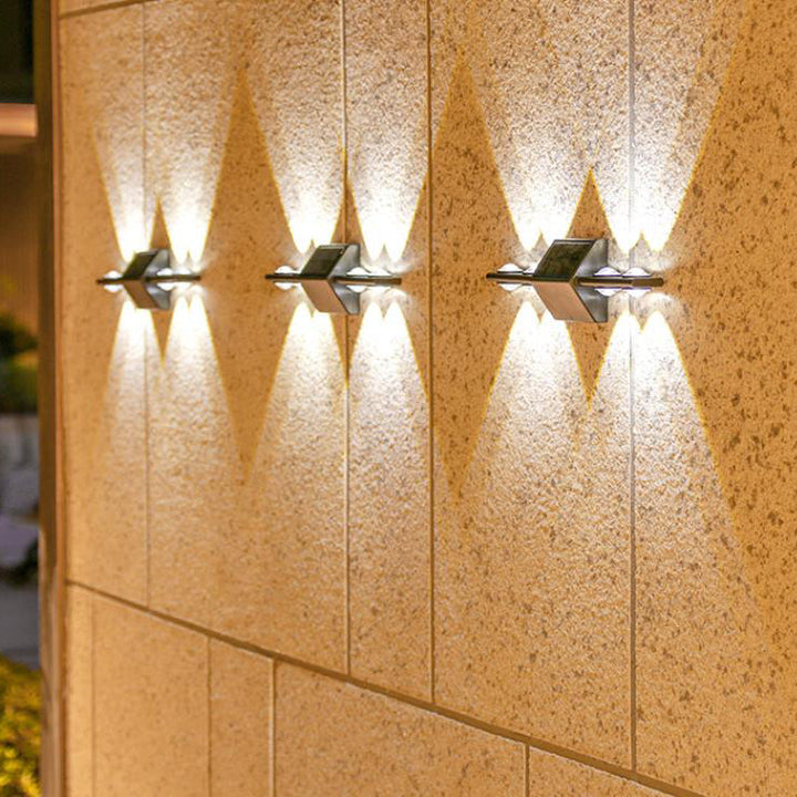 Applique Murale Solaire Moderne Minimaliste Long Triangle ABS PC LED Pour Jardin 