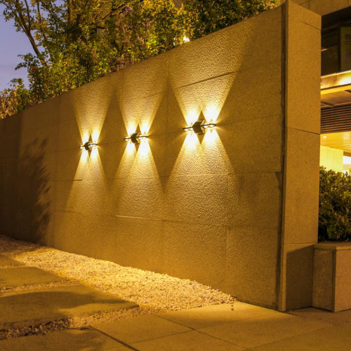 Applique Murale Solaire Moderne Minimaliste Long Triangle ABS PC LED Pour Jardin 