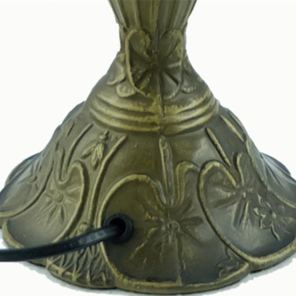 Lampe de table 1 lumière en verre teinté en alliage de style Tiffany traditionnel pour chambre 