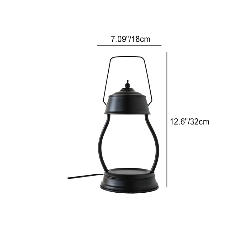 Contemporary Nordic Electroplated Iron Round Frame 1-Light Melting Wax Table Lamp For Study