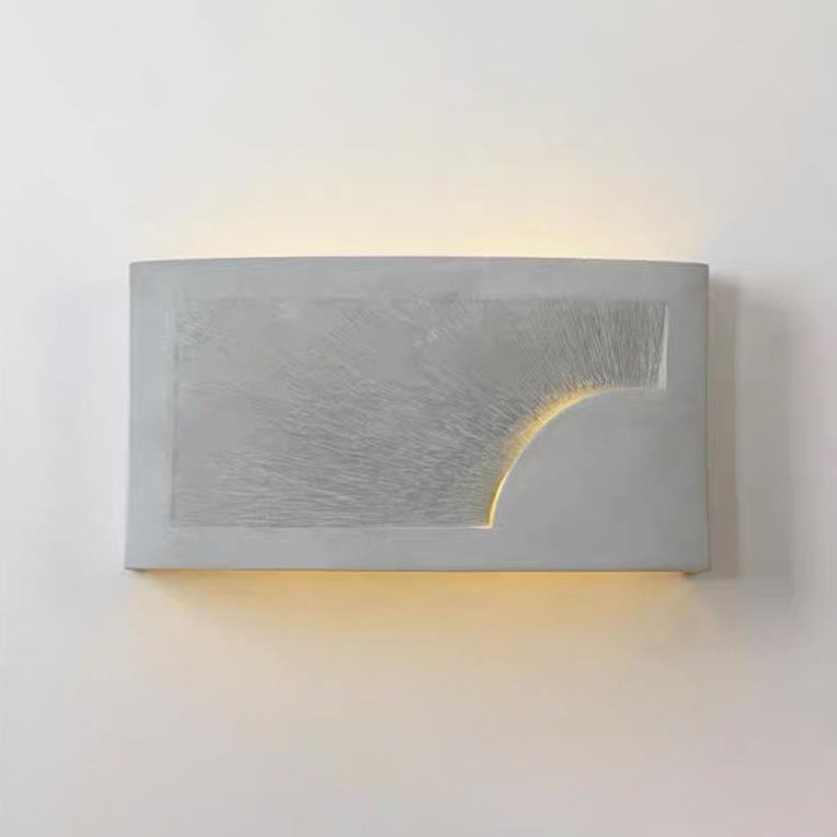 Applique murale à une lumière avec abat-jour rond en ciment à niveaux de simplicité moderne pour salon 