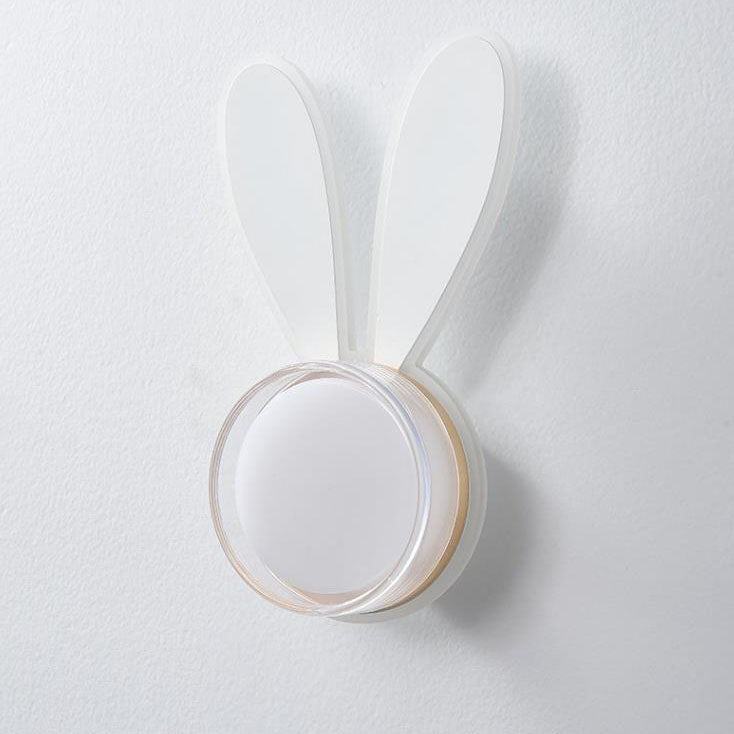 Zeitgenössische kreative Kaninchen Runde Acryl LED Wandleuchte Lampe für Schlafzimmer 