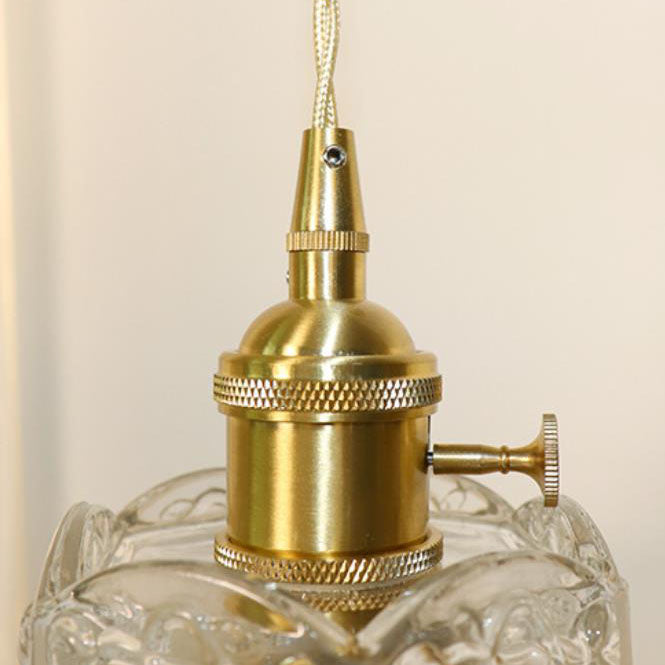 Applique murale traditionnelle française en laiton sculpté avec verre à 1 lumière pour chambre 