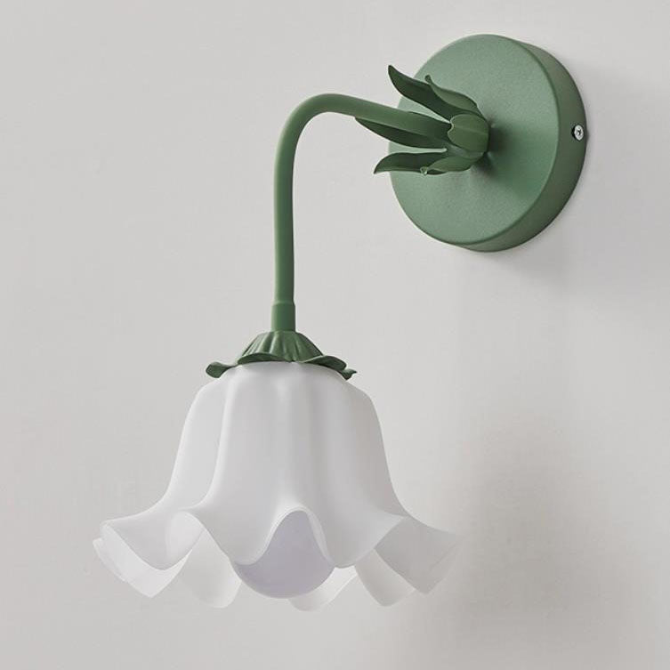 Applique murale 1 lumière avec abat-jour en forme d&