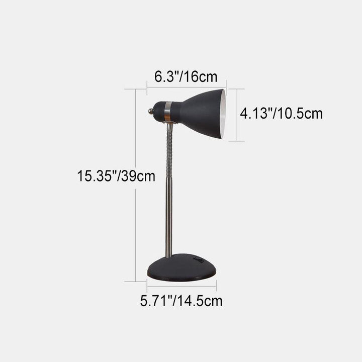 Lámpara de mesa de 1 luz de manguera de hierro con cuerno escandinavo contemporáneo para dormitorio 