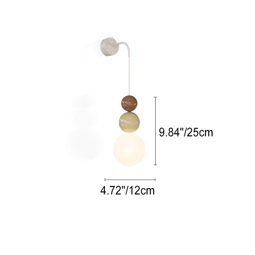 Moderne minimalistische Multi Orb Eisen Kunststoff 1-Licht Wandleuchte Lampe für Schlafzimmer 