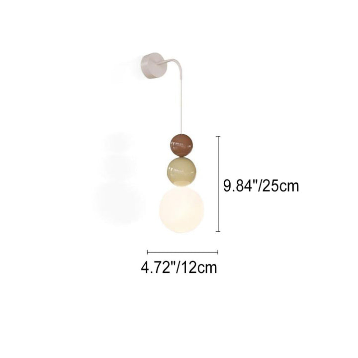 Moderne minimalistische Multi Orb Eisen Kunststoff 1-Licht Wandleuchte Lampe für Schlafzimmer 