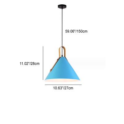 Nordic Minimalist Macaron Color Cone 1-Light Pendant Light