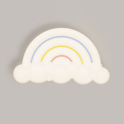 Plafonnier LED pour chambre d'enfant avec design contemporain créatif en acrylique nuage arc-en-ciel 