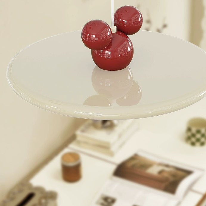 Modern Minimalist Disc Flying Saucer Hardware Aluminum LED Pendant Light For Living Room