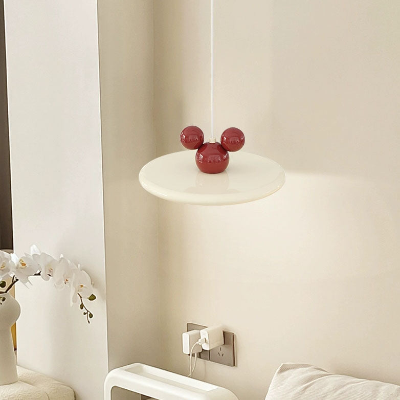 Modern Minimalist Disc Flying Saucer Hardware Aluminum LED Pendant Light For Living Room