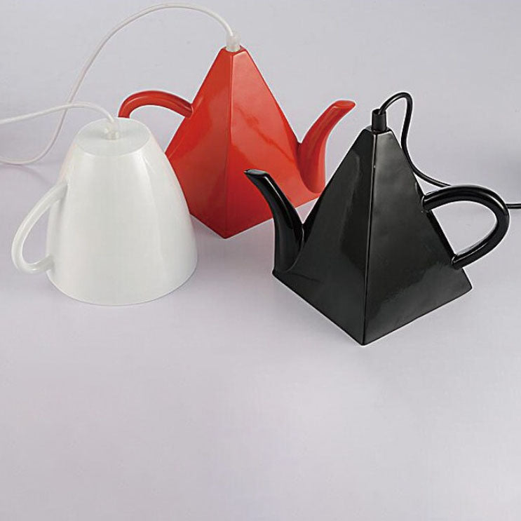 Lámpara Colgante de Resina con 1 Luz en Forma de Taza de Té y Tetera Creativa Contemporánea para Sala de Estar 