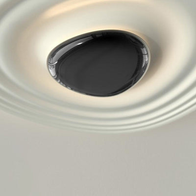 Plafonnier LED en aluminium ovale à ondulation d'eau irrégulière minimaliste moderne pour salon 