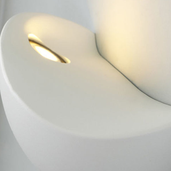 Lámpara de pared LED de aluminio en forma de media luna moderna minimalista para sala de estar 