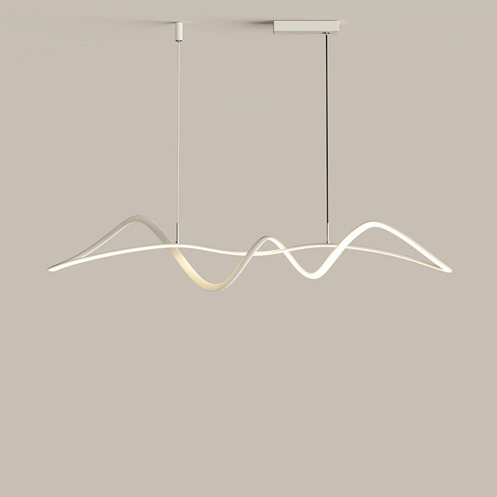 Luz colgante moderna minimalista de aluminio en espiral con tira LED para sala de estar 