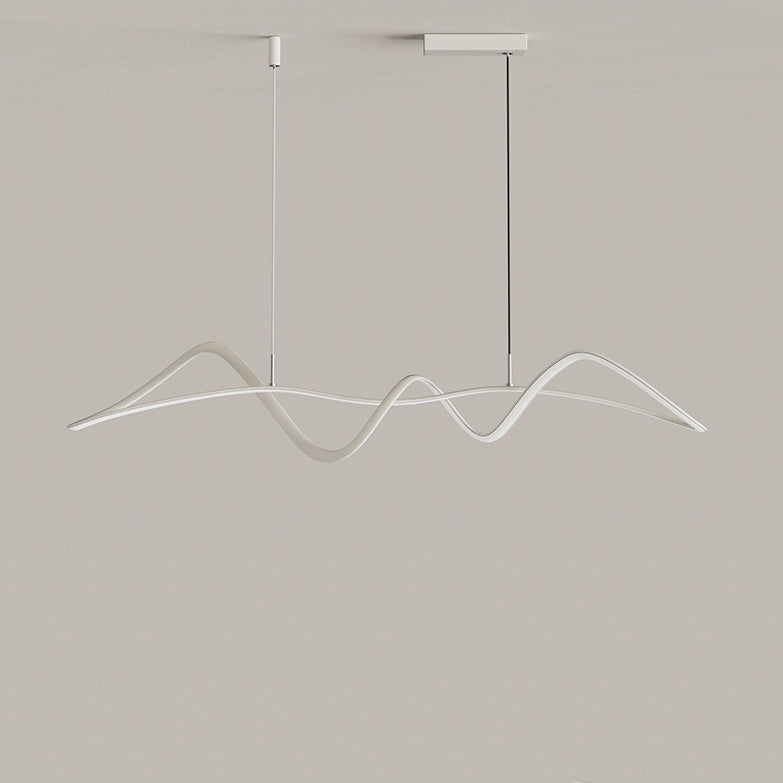 Luz colgante moderna minimalista de aluminio en espiral con tira LED para sala de estar 