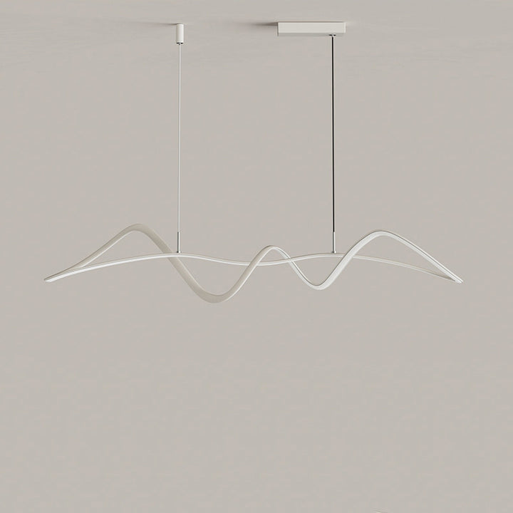 Luz colgante moderna minimalista de aluminio en espiral con tira LED para sala de estar 