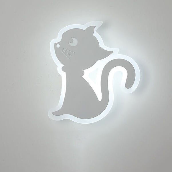 Zeitgenössische kreative Acryl Katze Design Eisen LED Wandleuchte Lampe für Schlafzimmer 