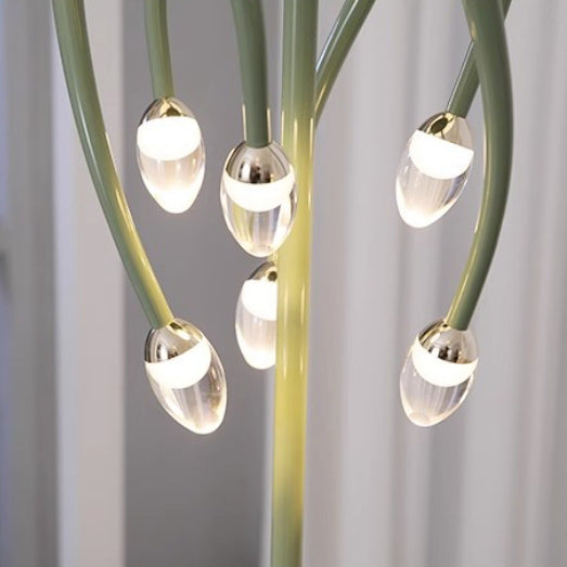 Lampadaire LED en fer acrylique Art Déco moderne en forme de méduse pour salon 