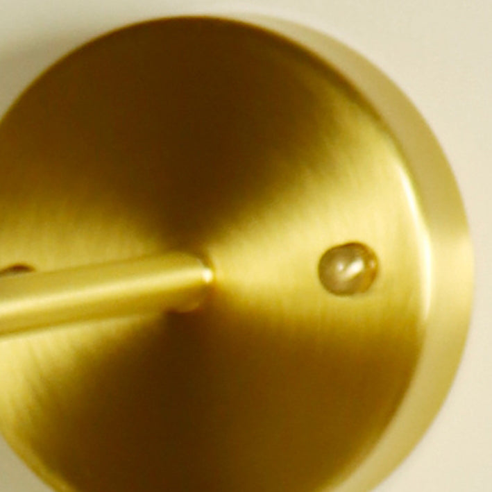 Applique murale moderne minimaliste demi-ronde en céramique cuivrée à 1 lumière pour chambre 