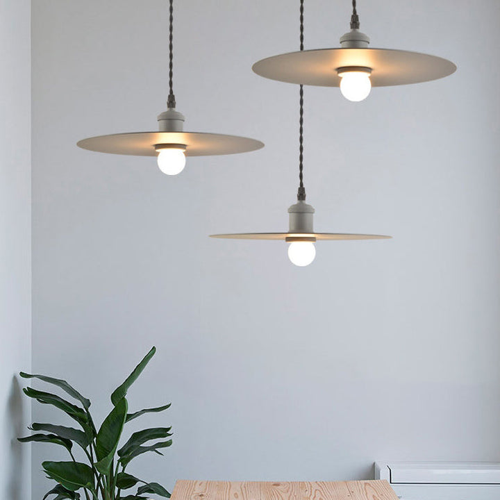 Modern Minimalist Round Iron 1-Light Pendant Light For Dining Room