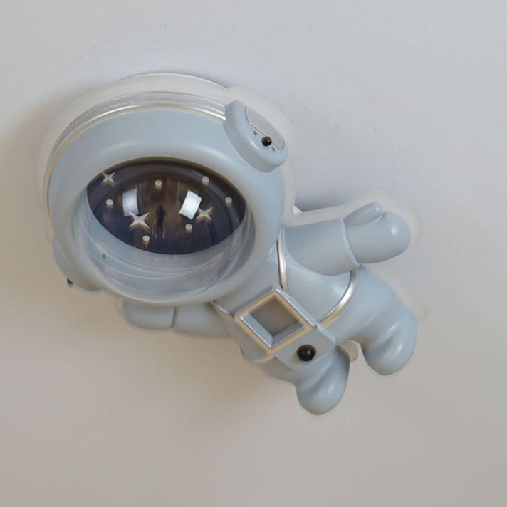 Luz de techo empotrada astronauta de resina acrílica metálica creativa contemporánea para dormitorio 