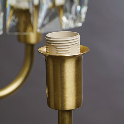 Lustre en cristal de cuivre de luxe contemporain avec 6/8/10/15/21 lumières pour chambre 