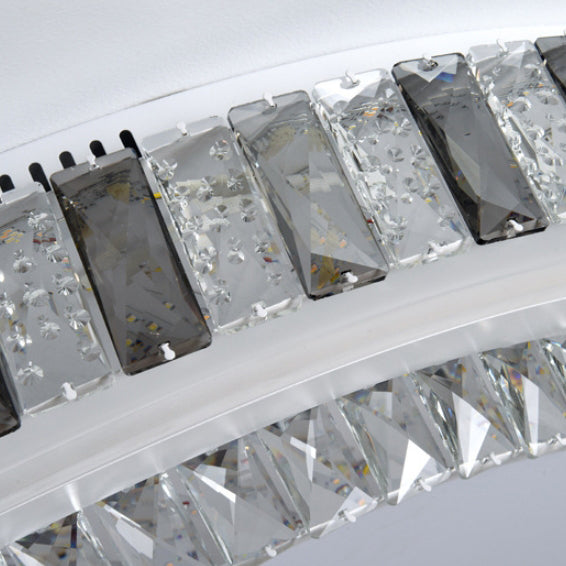 Luz de techo LED de montaje empotrado redonda minimalista moderna de acrílico y cristal de hierro para dormitorio 