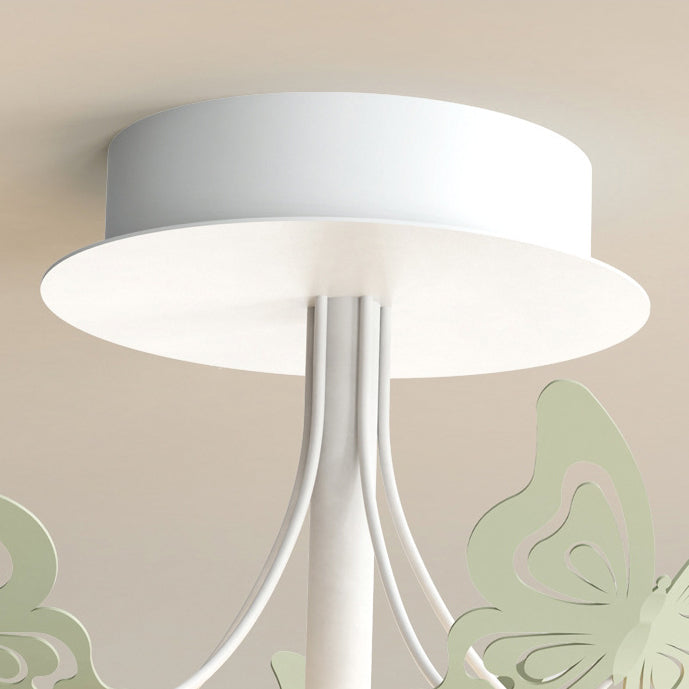 Luz de techo semiempotrada LED de calabaza mariposa redonda de PE de hierro minimalista moderno para dormitorio 