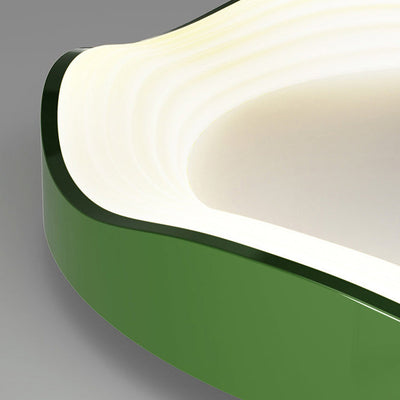 Zeitgenössische nordische runde Eisen PVC LED Unterputz-Deckenleuchte für Wohnzimmer