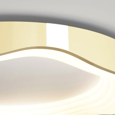 Zeitgenössische nordische runde Eisen PVC LED Unterputz-Deckenleuchte für Wohnzimmer