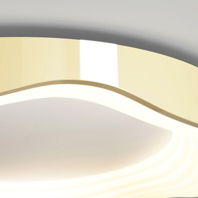 Zeitgenössische nordische runde Eisen PVC LED Unterputz-Deckenleuchte für Wohnzimmer