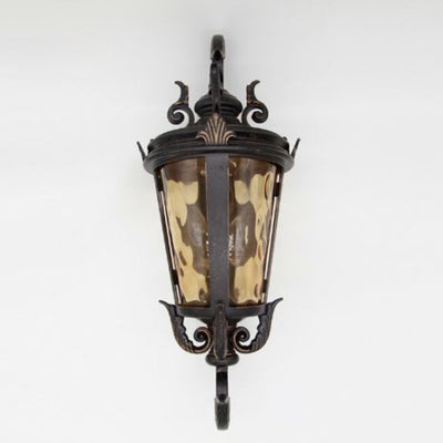 Traditional European Waterproof Aluminum Glass Cylinder 1-Light Wall Sconce Lamp For Outdoor Patio