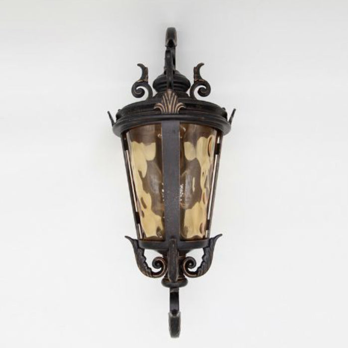 Traditional European Waterproof Aluminum Glass Cylinder 1-Light Wall Sconce Lamp For Outdoor Patio