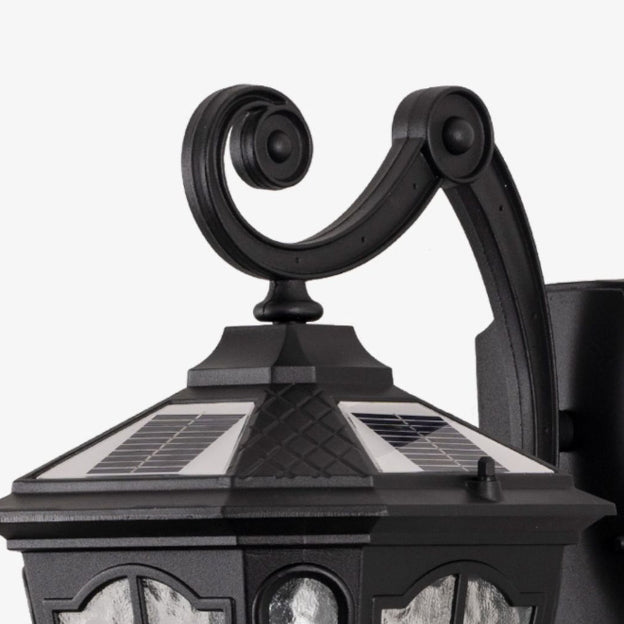 Lámpara de Aplique de Pared Exterior de 1 Luz con Farol Cubo de Casa de Campo Tradicional de Aluminio y Vidrio para Jardín 