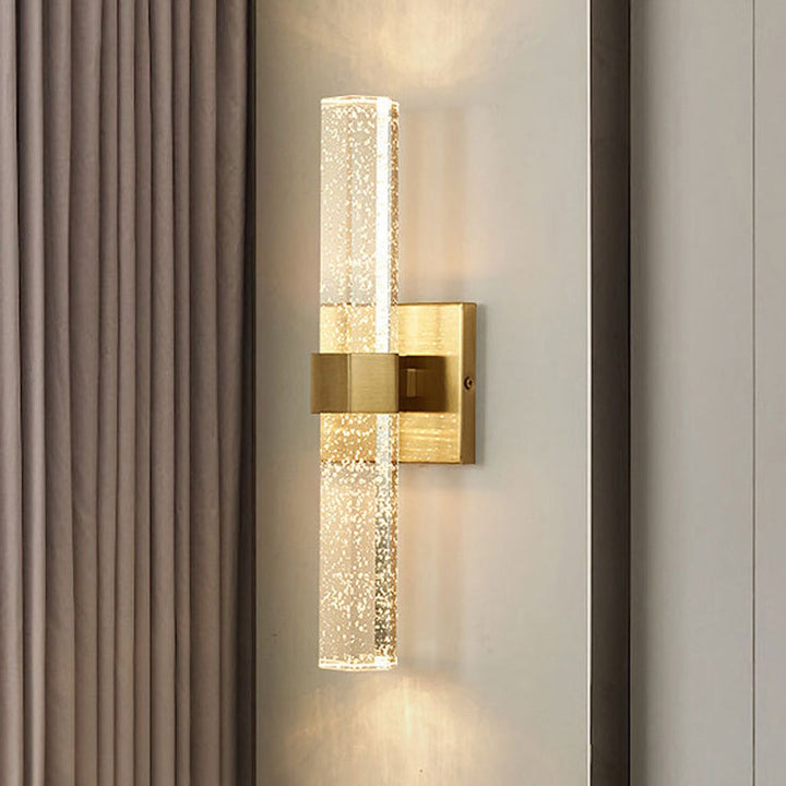 Moderne Luxus Hardware Kristall Streifen Spalte LED Wand Leuchte Lampe Für Nacht 