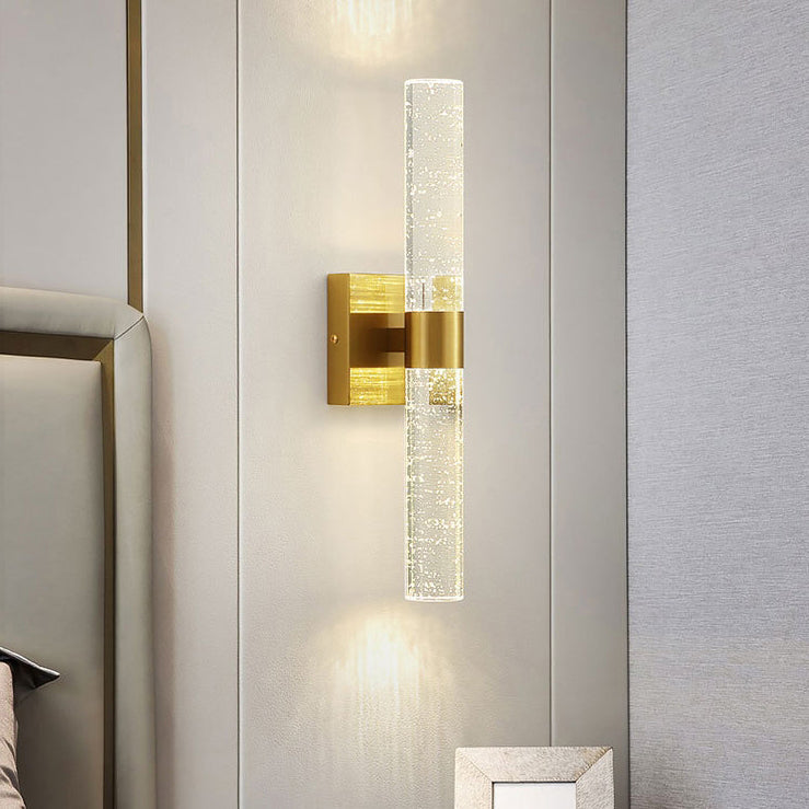 Moderne Luxus Hardware Kristall Streifen Spalte LED Wand Leuchte Lampe Für Nacht 