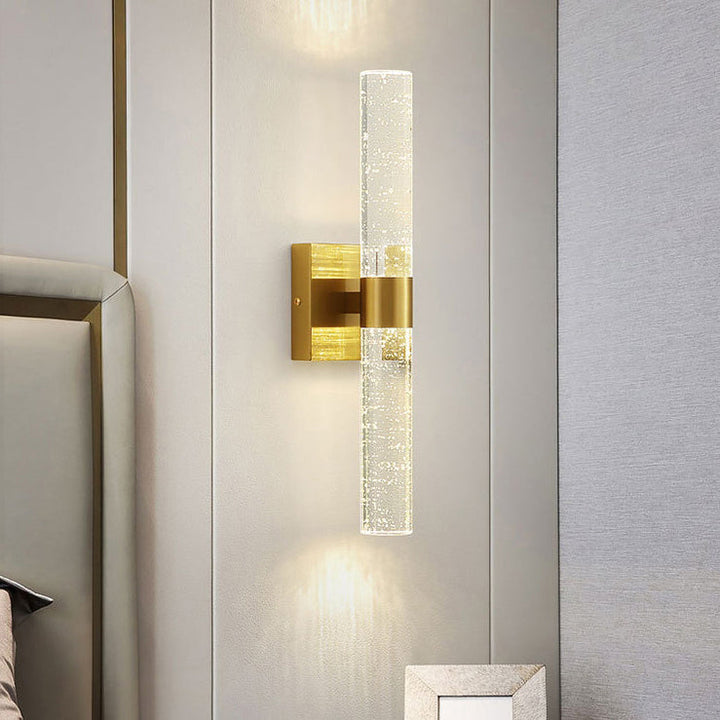 Moderne Luxus Hardware Kristall Streifen Spalte LED Wand Leuchte Lampe Für Nacht 