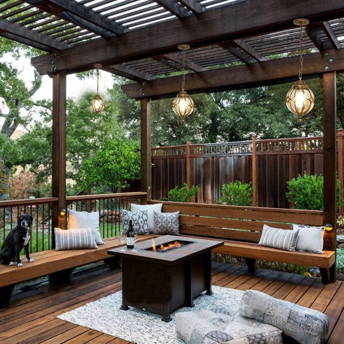 Lámpara colgante de 1 luz con bola de vidrio de hierro de aluminio impermeable tradicional europea para patio exterior 