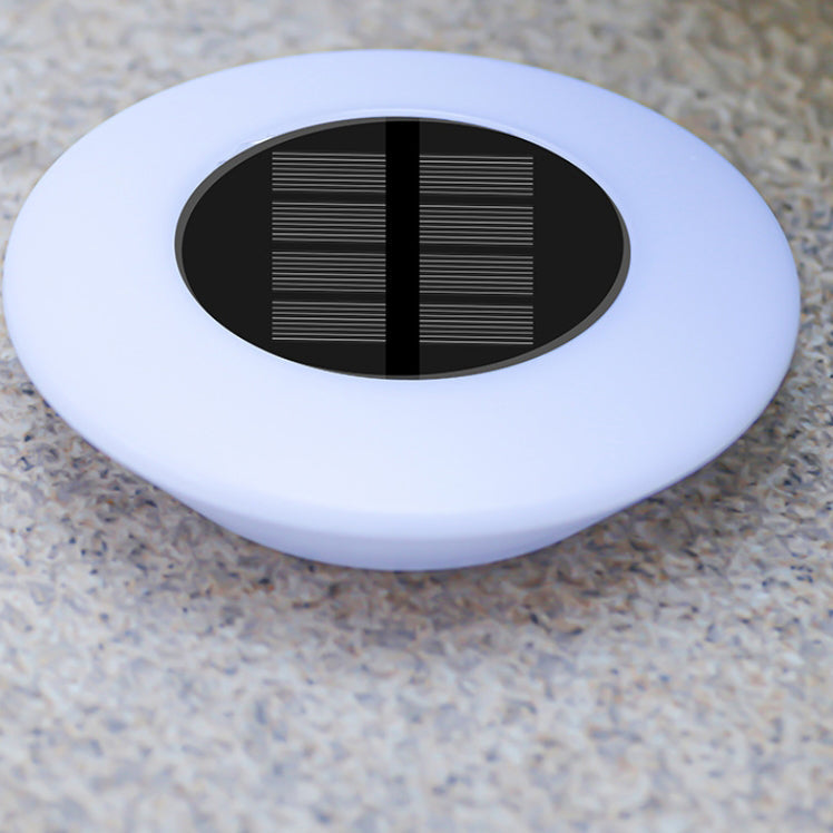 إضاءة خارجية LED للمناظر الطبيعية بتصميم مخروطي دائري بسيط حديث مضاد للماء للطاقة الشمسية من مادة PP PS للحديقة 