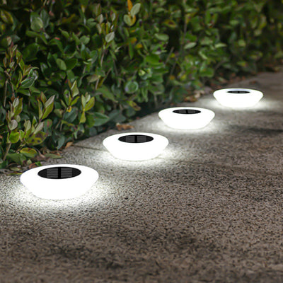 إضاءة خارجية LED للمناظر الطبيعية بتصميم مخروطي دائري بسيط حديث مضاد للماء للطاقة الشمسية من مادة PP PS للحديقة 
