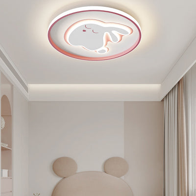 Contemporáneo Creativo Conejo de Dibujos Animados Hierro Acrílico LED Luz de Techo para Niños para Dormitorio 