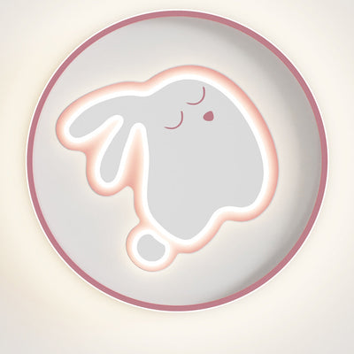 Contemporáneo Creativo Conejo de Dibujos Animados Hierro Acrílico LED Luz de Techo para Niños para Dormitorio 