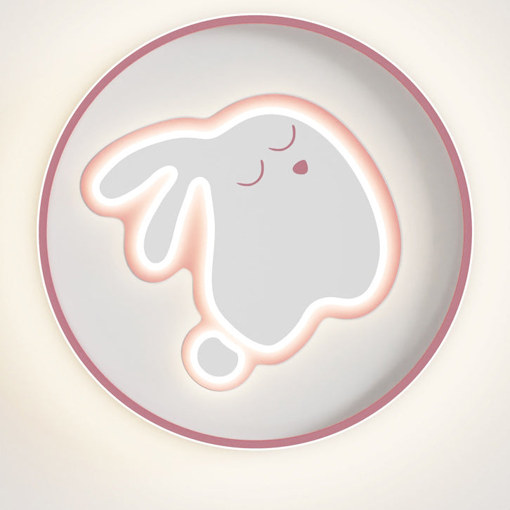 Contemporáneo Creativo Conejo de Dibujos Animados Hierro Acrílico LED Luz de Techo para Niños para Dormitorio 